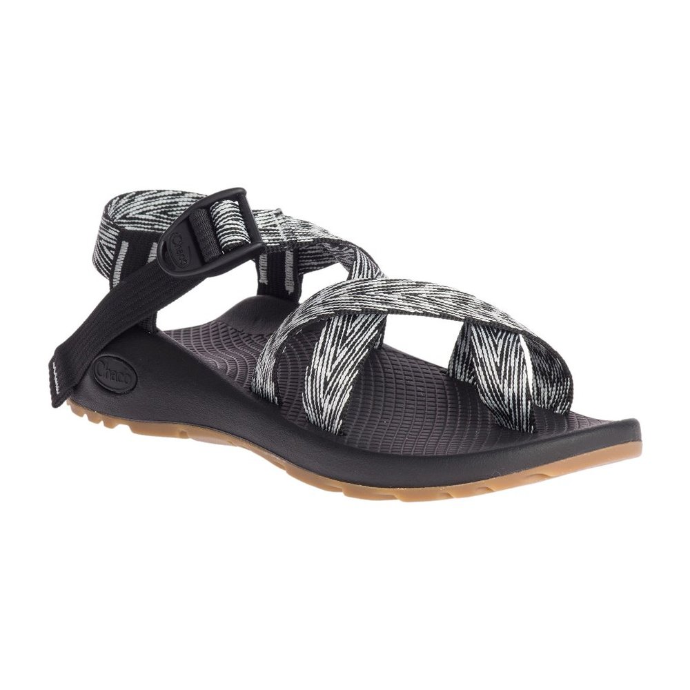 Chaco Z/2 classic sandals in black and white trap pattern, size 5 (EU 36)